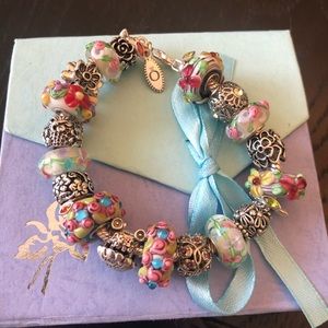 Authentic Pandora Bracelet with beautiful beads